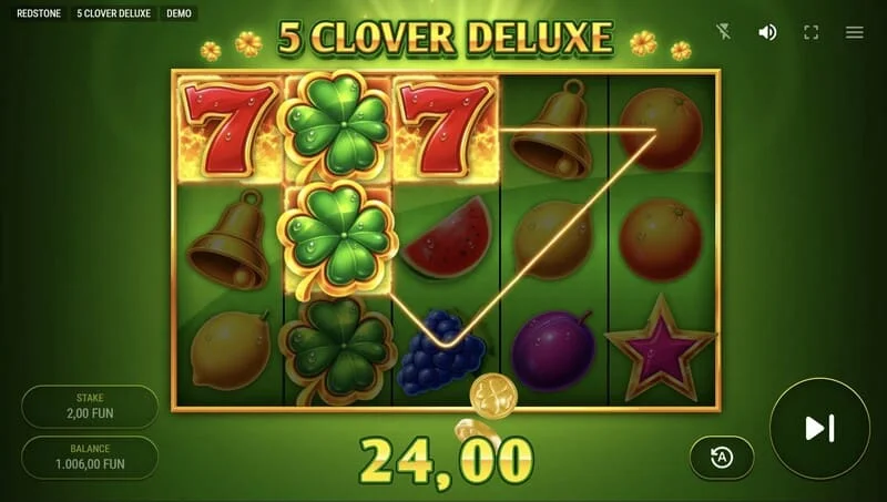 5 Clover Deluxe – Gewinn im Basisspiel